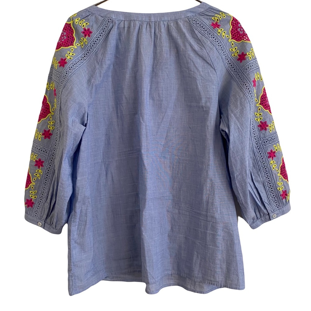 Talbots embroidered blouse - Picture 7 of 9